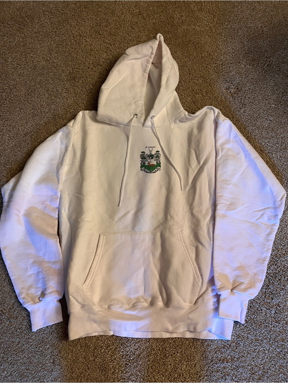 White Crest Logo Hoodie - Unbranded Men's Pullover